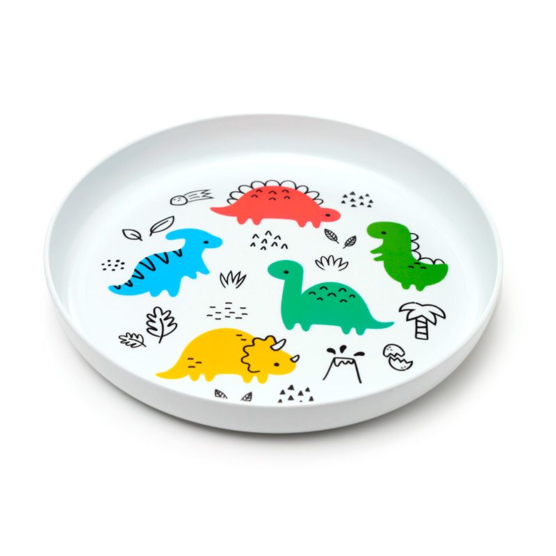Dinosauria Set van 5 Duurzaam Kinderservies Beker Kom Bord Bestek