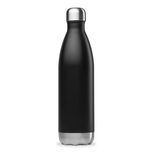 Geïsoleerde RVS fles - zwart 500ml/750ml