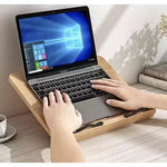 Universal Folding Laptop Table with Ventilation - Bamboo